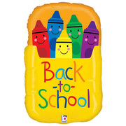 Betallic 25 inch BACK TO SCHOOL CRAYON BOX Foil Balloon 35725-B-U