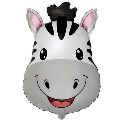 LA Balloons 27 inch ZEBRA HEAD Foil Balloon 401719-PB-U