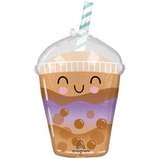 Anagram 29 inch SIPPY FRIENDS BOBA TEA Foil Balloon 47915-01-A-P