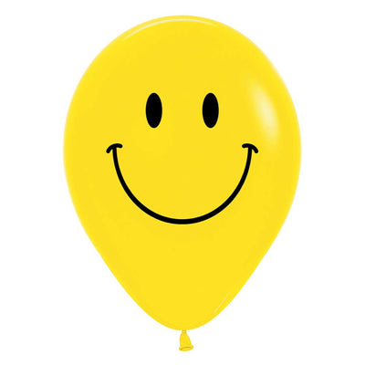 Sempertex 5 inch SMILEY - FASHION YELLOW Latex Balloons