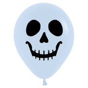 Sempertex 5 inch SKULL FACE - FASHION WHITE Latex Balloons