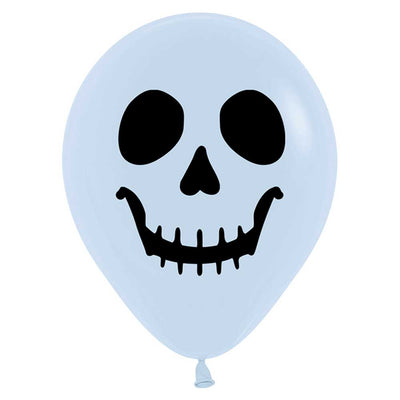Sempertex 5 inch SKULL FACE - FASHION WHITE Latex Balloons