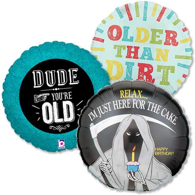 Happy Birthday Over the Hill Balloons