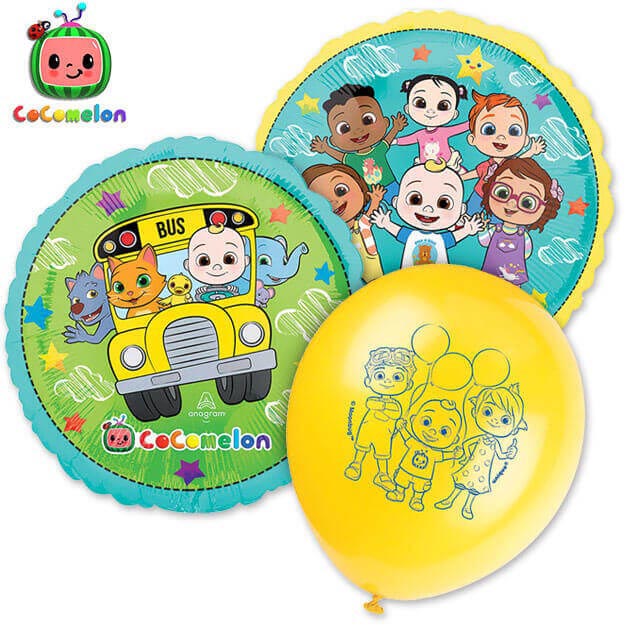 Cocomelon Balloons & Partyware Cocomelon balloons and partyware