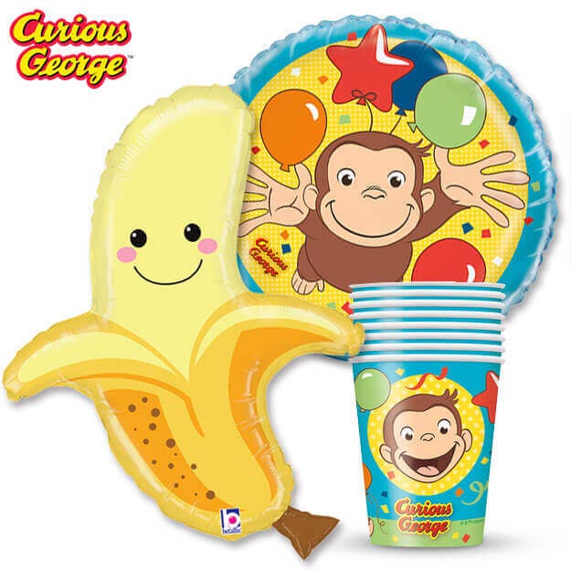 Curious George Balloons Curious George balloons and partyware