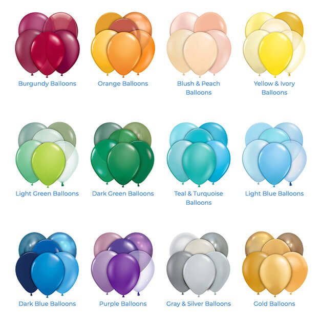 Latex Balloon Color Guide