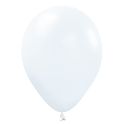 Sempertex 5 inch SEMPERTEX FASHION WHITE Latex Balloons 51002-B