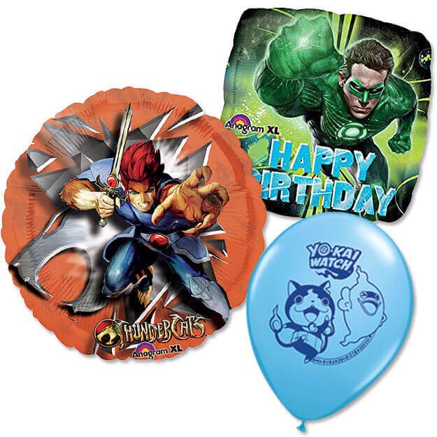 Super Hero Misc. Balloons of Thundercats Green Lantern and Yo Kai